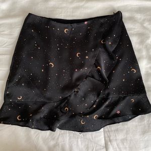 Silk mini skirt